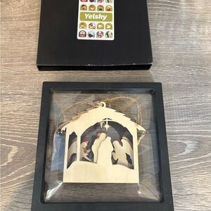 New Wooden Nativity Scene Ornament